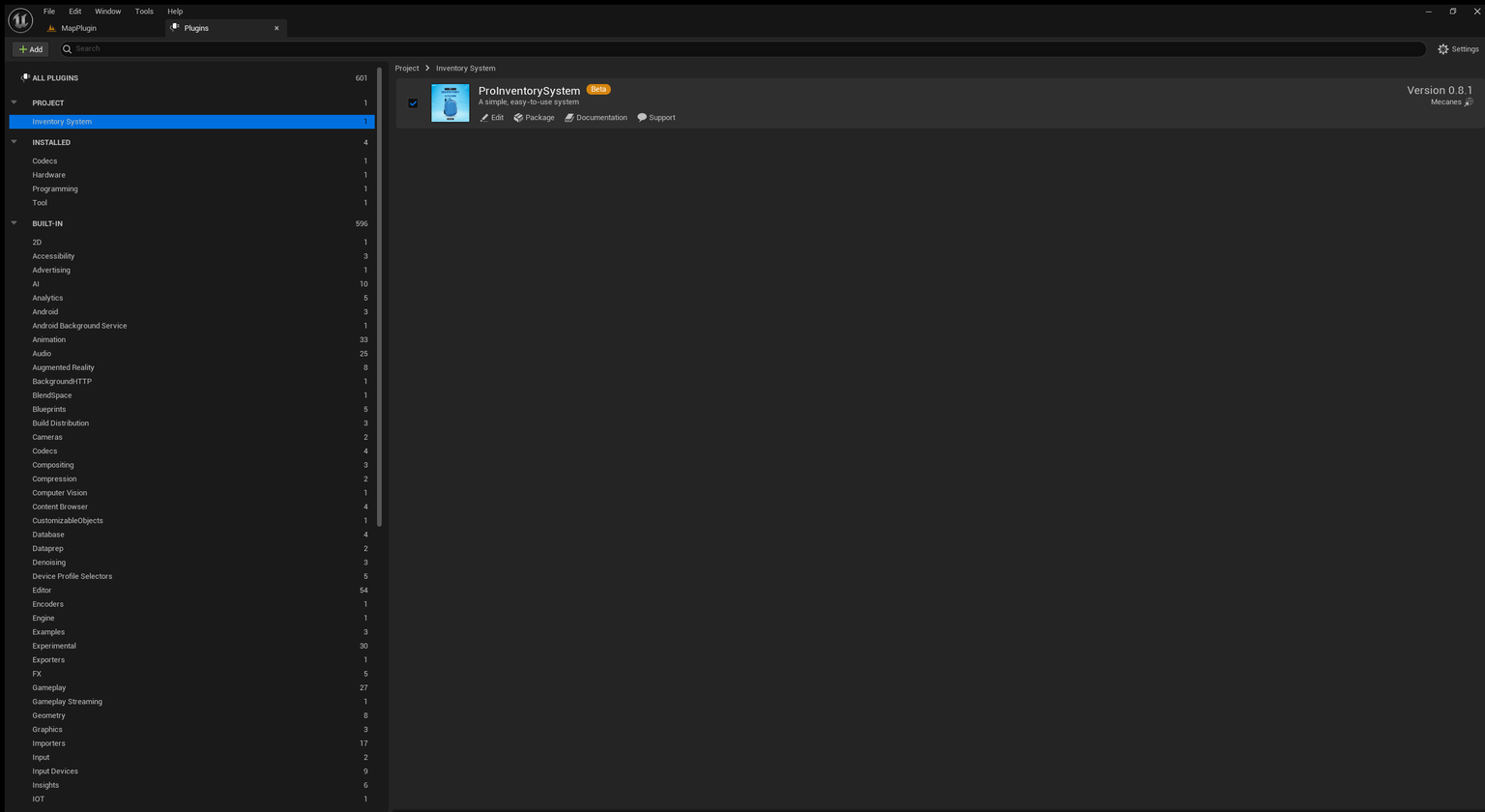 Plugin enabled in the Plugins window